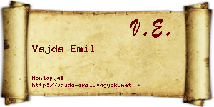 Vajda Emil névjegykártya