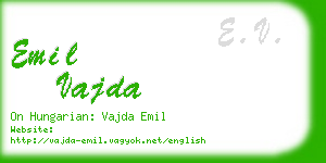 emil vajda business card